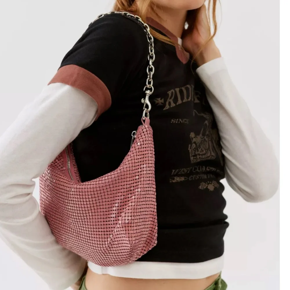 Freya Chainmail Shoulder Sparkle Boho Y2K 2000s Party Glitter Shimmer Artsy Bag